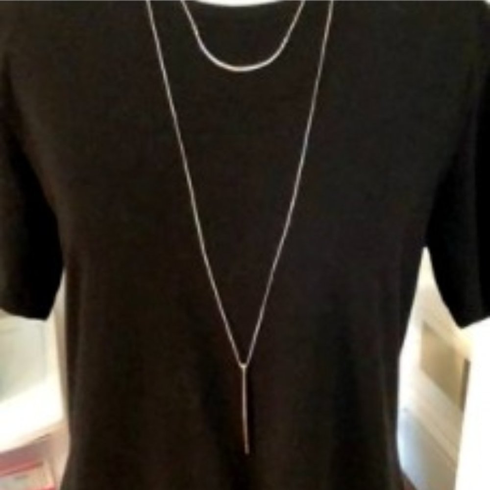 Stella & Dot Kari Layered Necklace. Silver